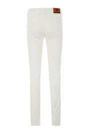 Vita bomullsjeans för damer