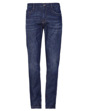 Dark Blue Cotton Men Jeans