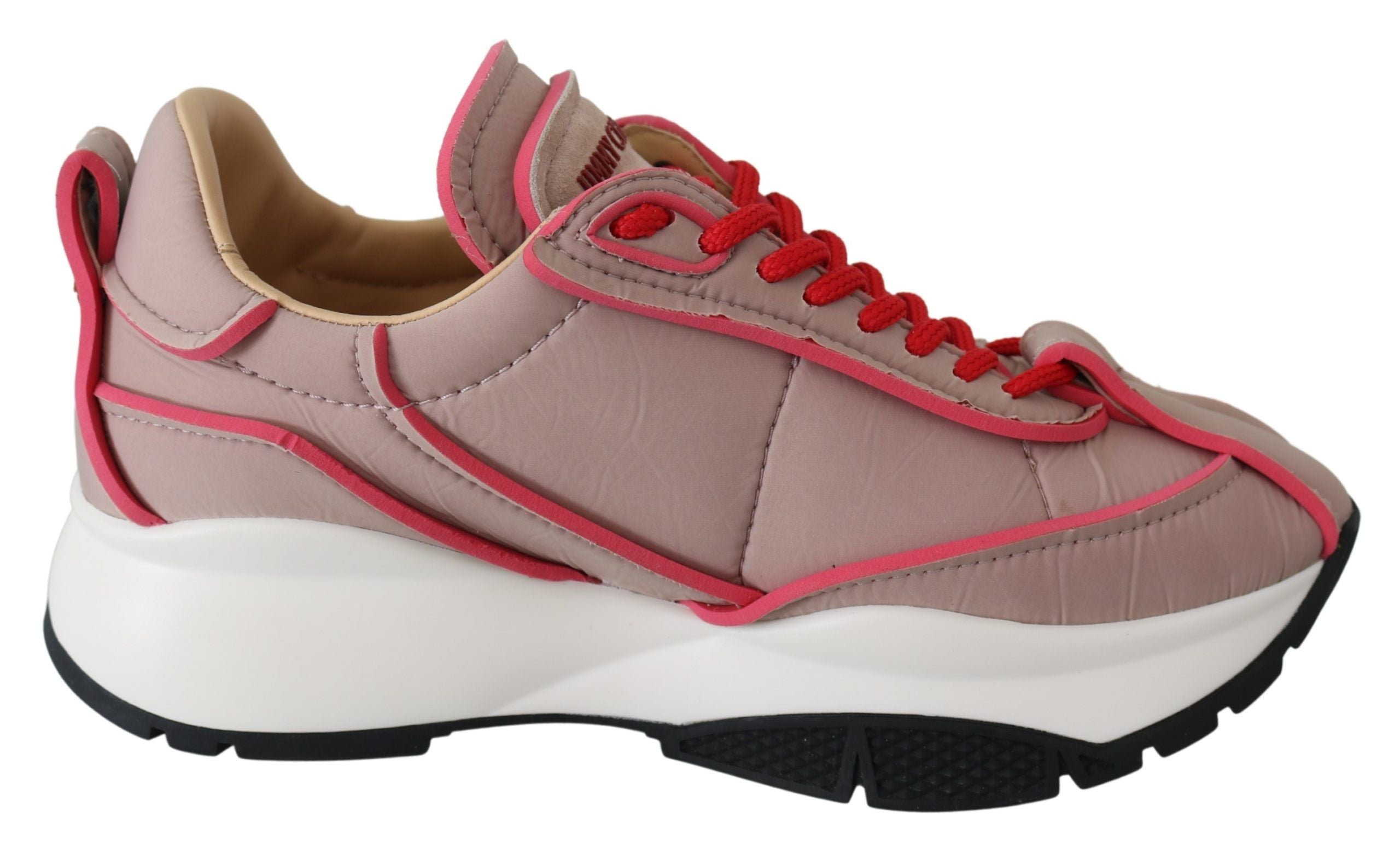 Piffiga, vadderade sneakers i balettrosa