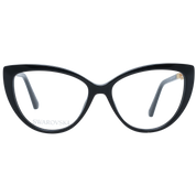 Eleganta svarta designerglasögon med kattöga-form.