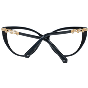 Eleganta svarta designerglasögon med kattöga-form.