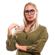 Snygga, svarta, helramade designglasögon