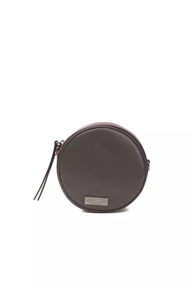 Burgundfärgade läder Crossbody-väska för kvinnor