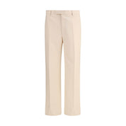 Cream Fleece Wool Dress Pants