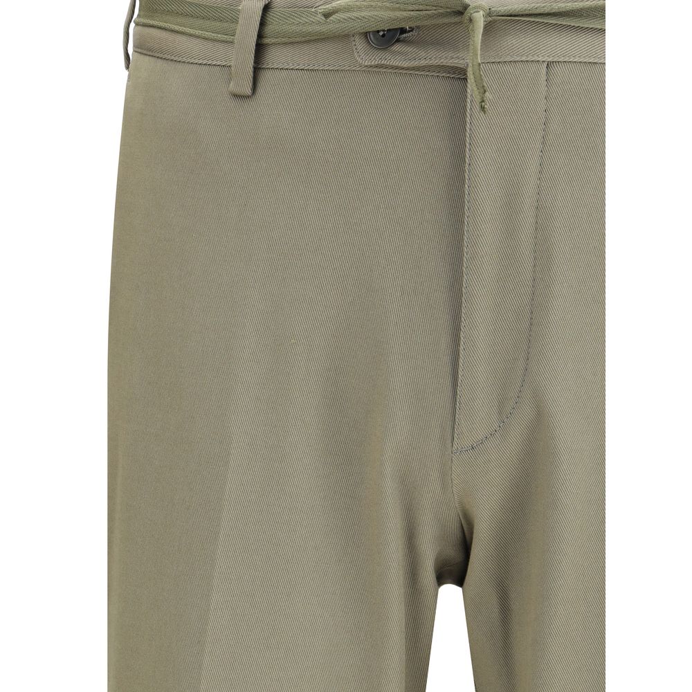 Green Cotton Chino Pants