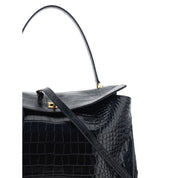 Black Calf Leather Bos Taurus Handbag