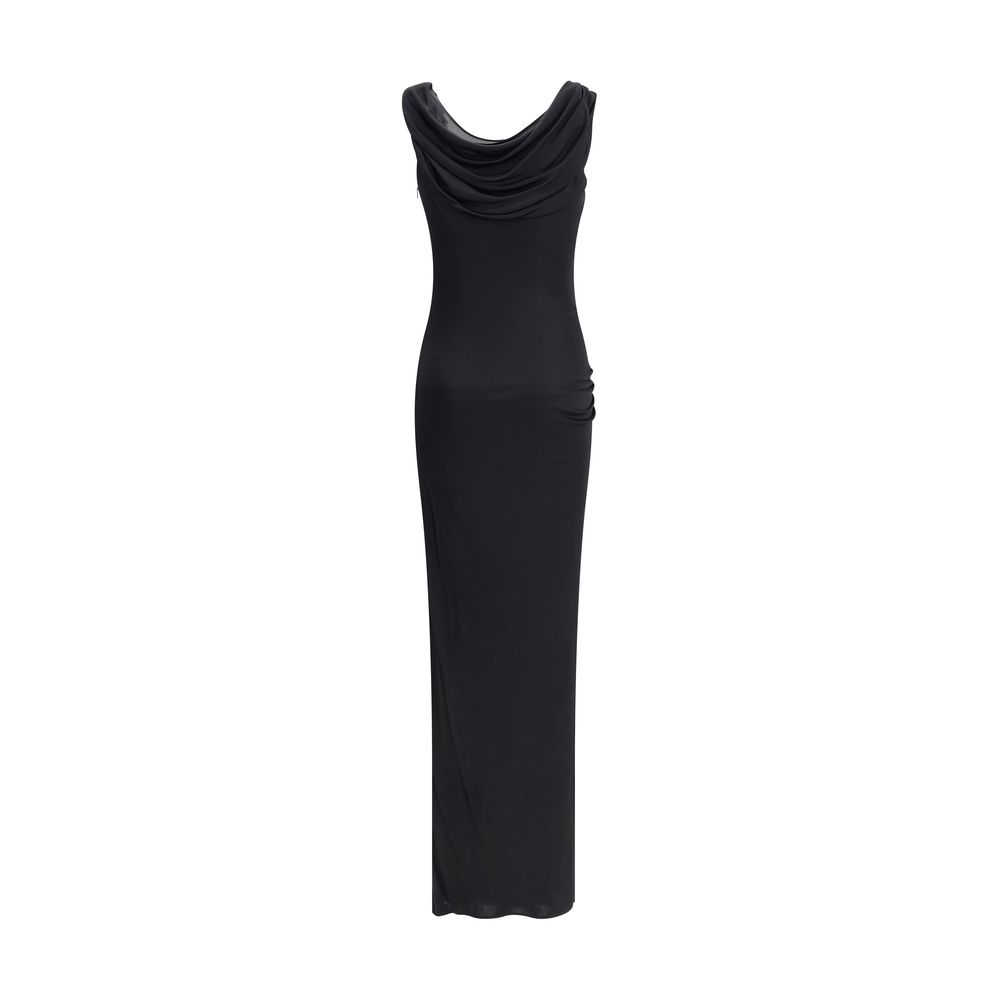 Black Viscose Casual Dress