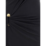 Black Viscose Casual Dress