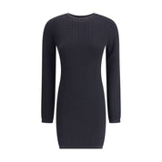 Black Viscose Casual Dress