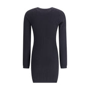 Black Viscose Casual Dress