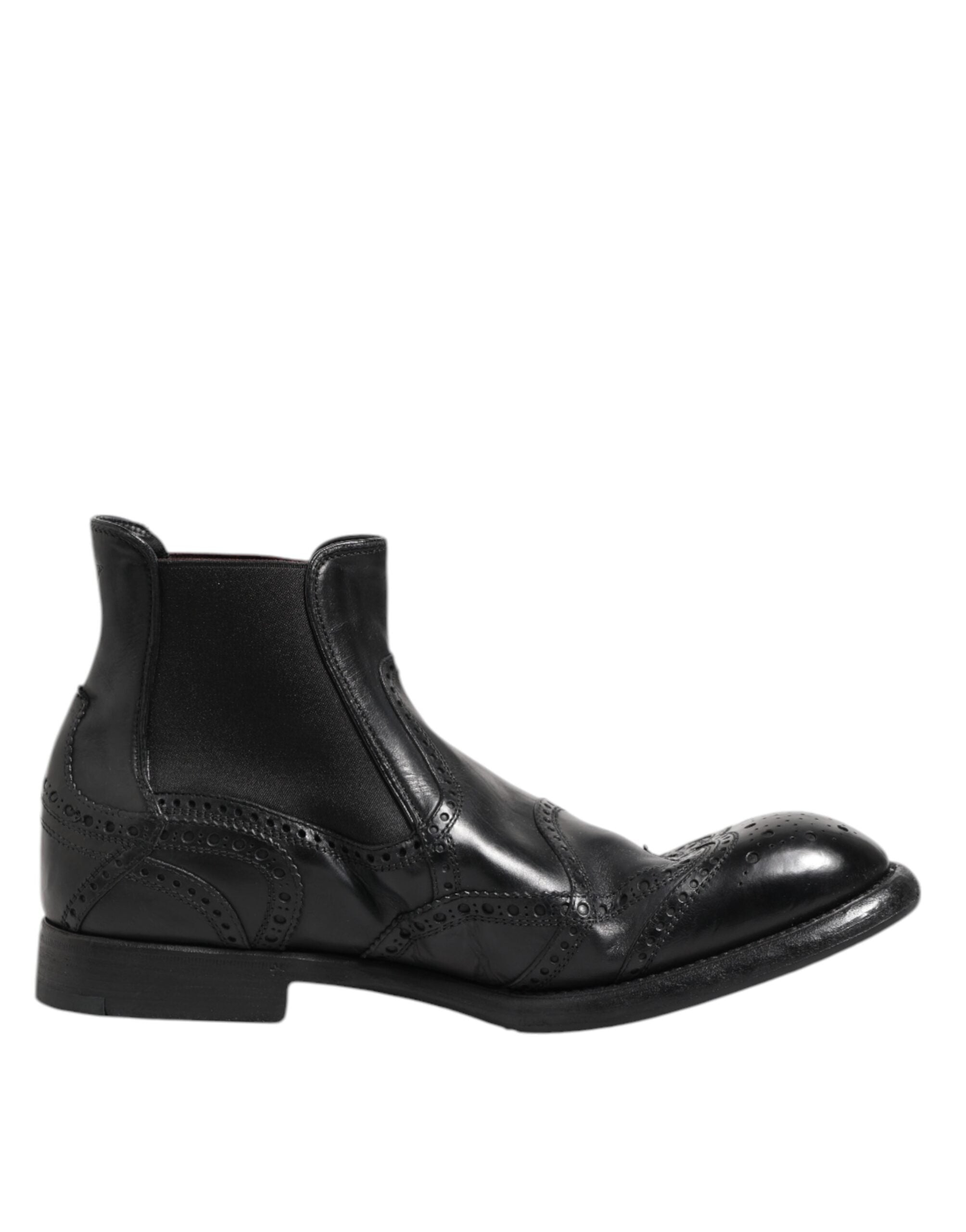 Svarta läderklackar, slip-on skor