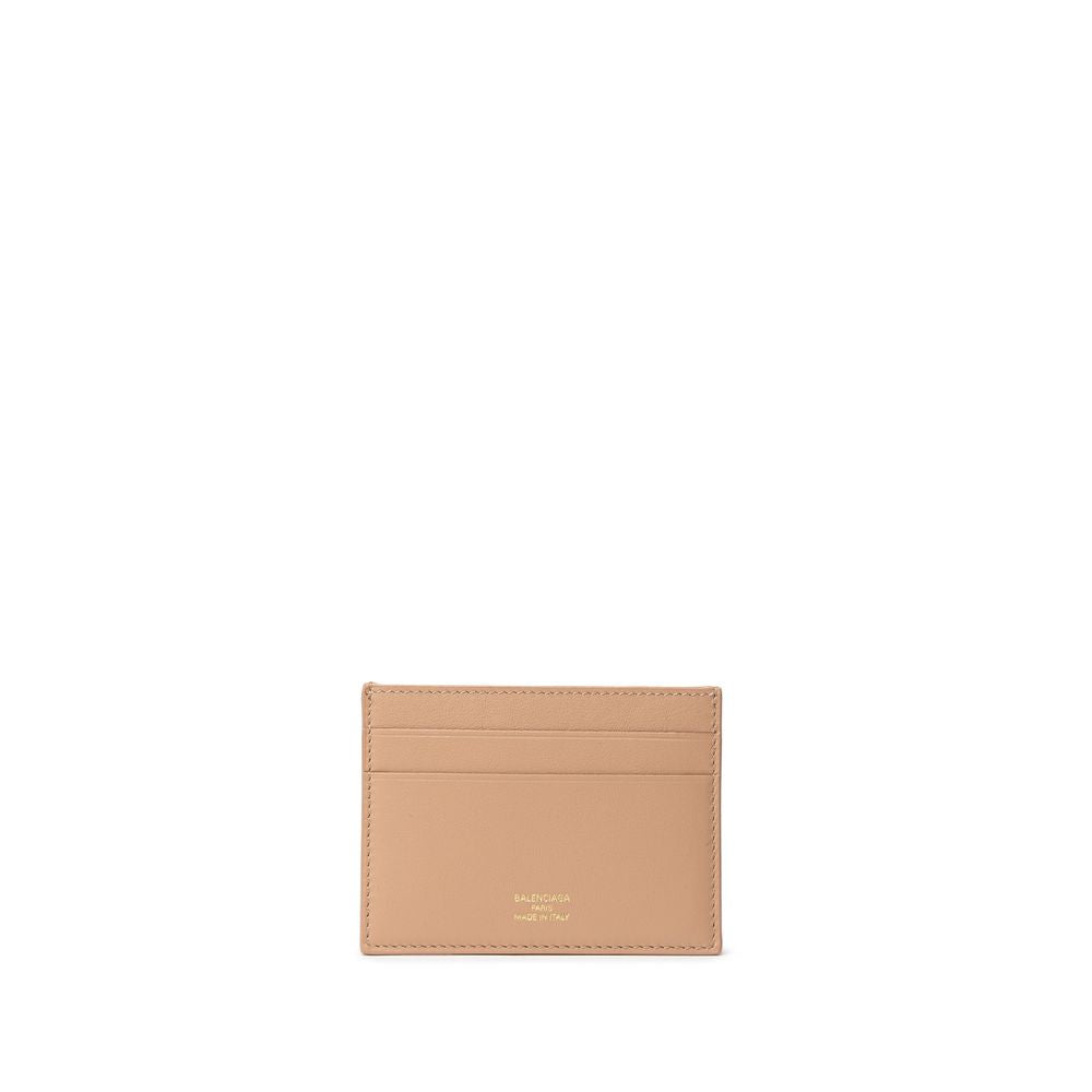 Beige läder kortfodral