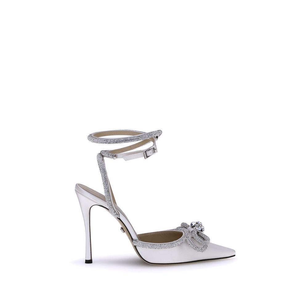 White Silk Pumps