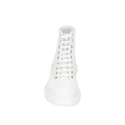 White Raffia High Top Sneakers