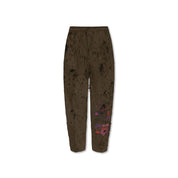 Green Cotton Casual Pants