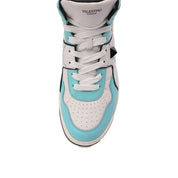 White Calfskin High Top Sneakers