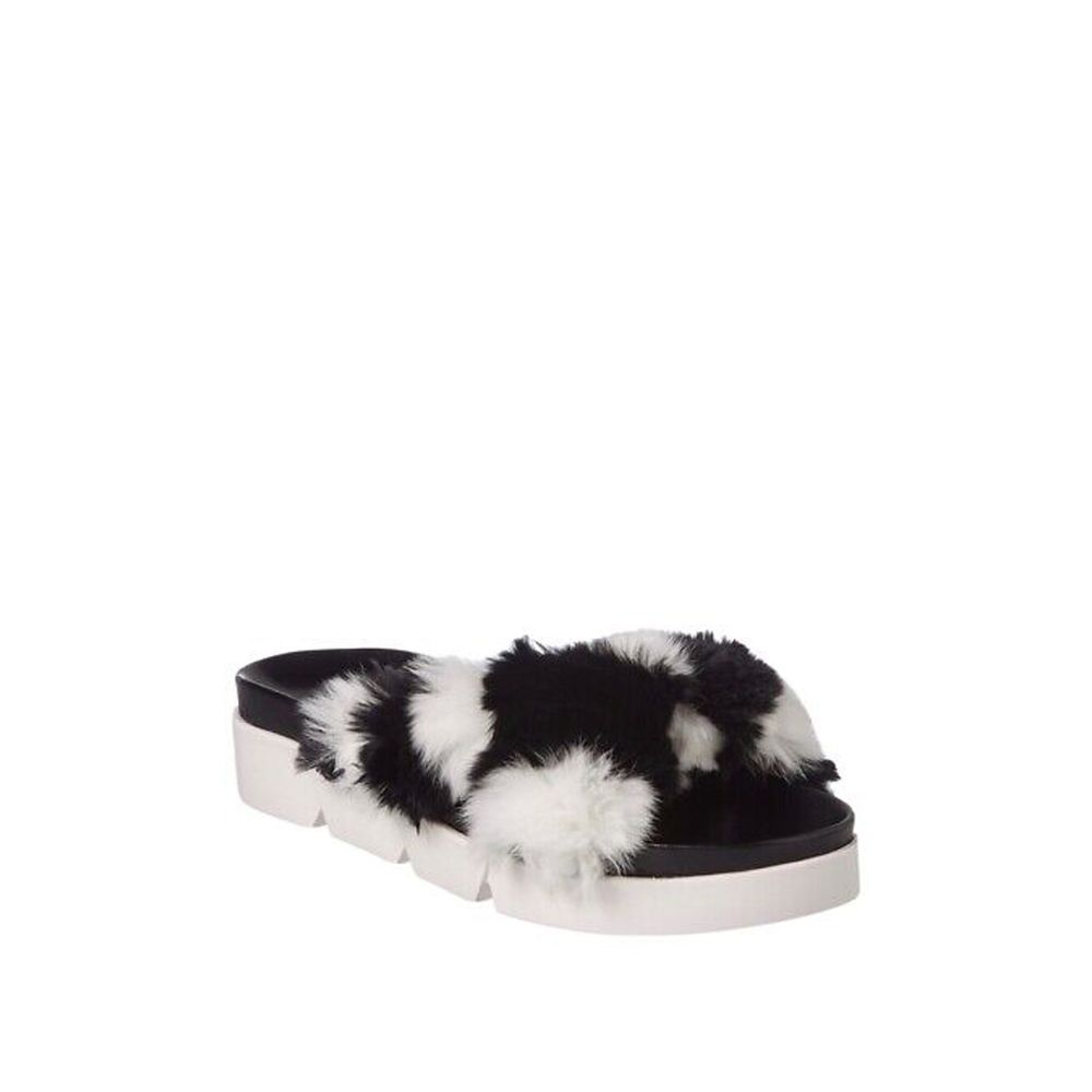Black Fur Slippers