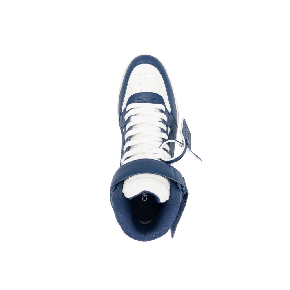 Blue Calfskin High Top Sneakers