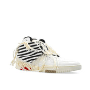 White Calfskin High Top Sneakers