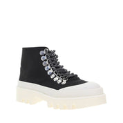 Black Canvas Chunky Sneakers