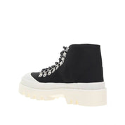 Black Canvas Chunky Sneakers