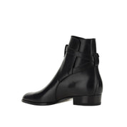 Black Calfskin Ankle Boots