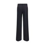 Black Fleece Wool Casual Pants