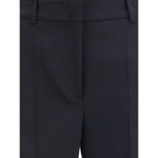 Black Fleece Wool Casual Pants