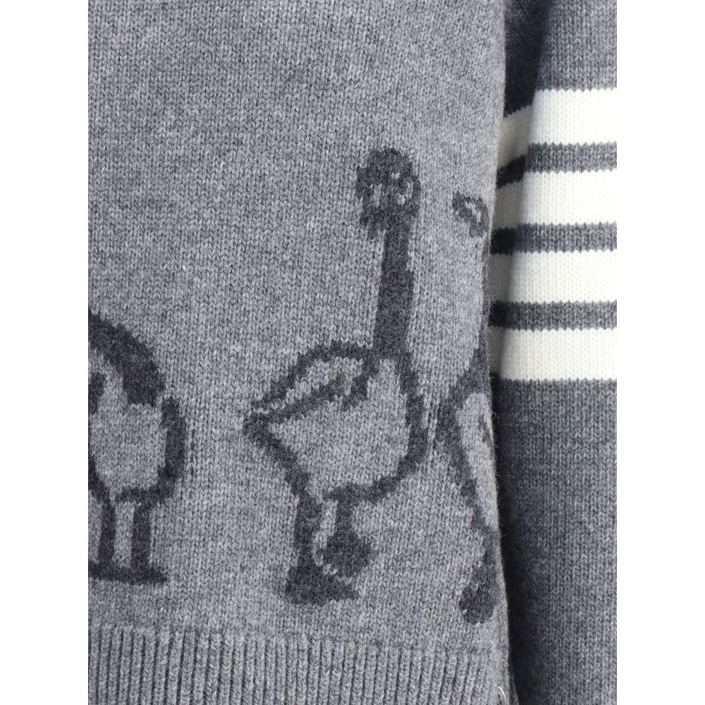 Gray Fleece Wool Sweatshirt