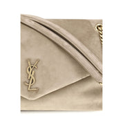 Beige Calf Leather Bos Taurus Shoulder Bag