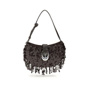 Brown Polyester Shoulder Bag