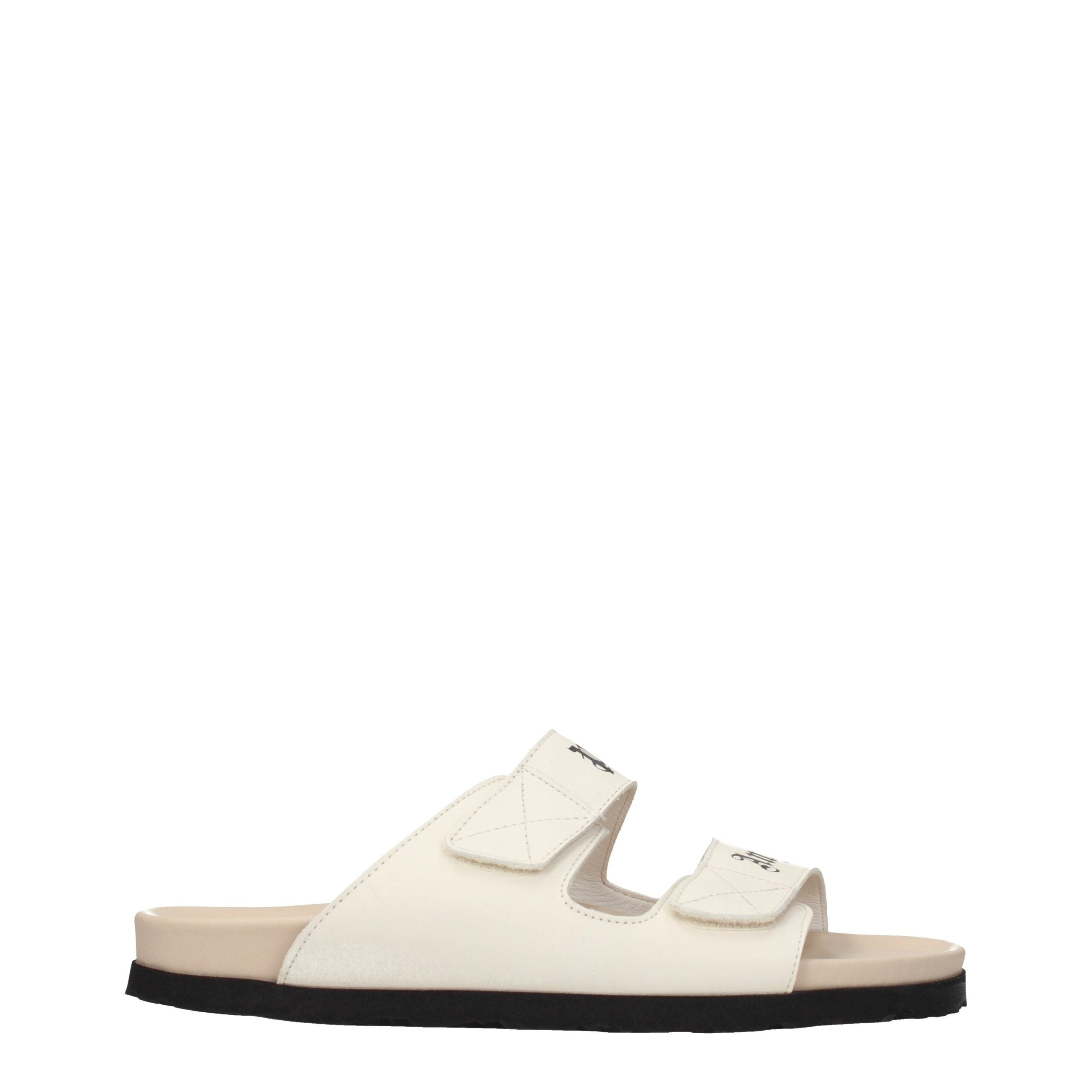 Beige Leather Slippers