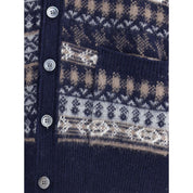 Blue Wool Cardigan