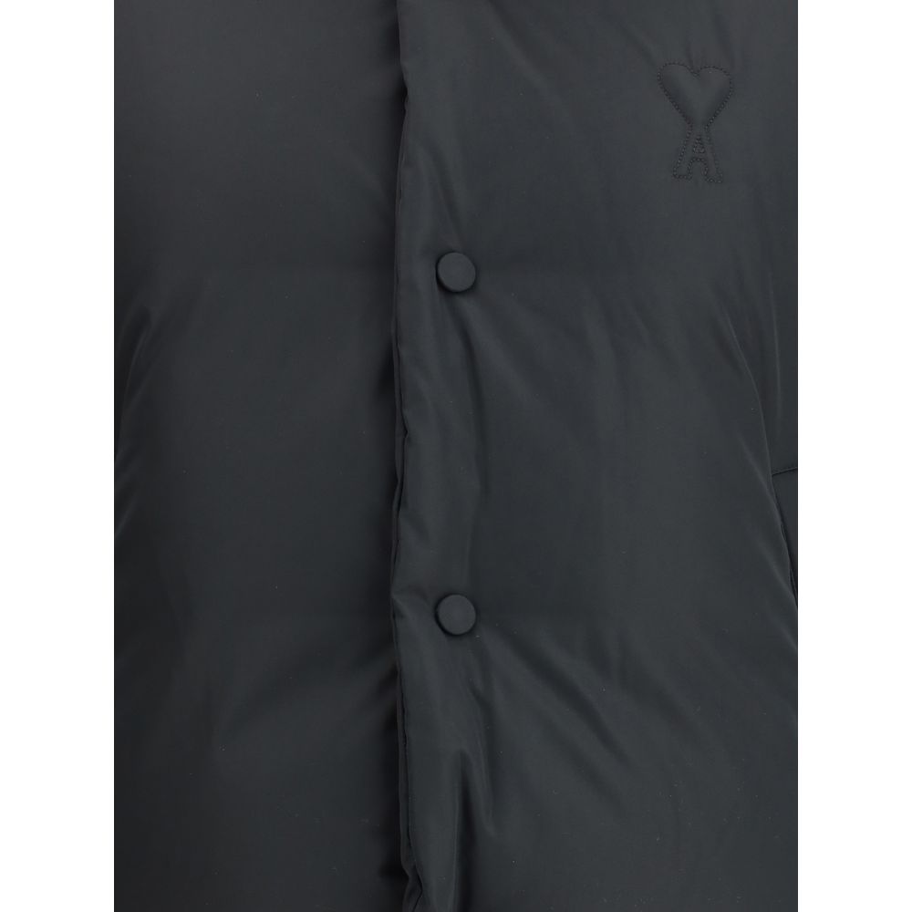 Black Polyamide Full-Length Jacket