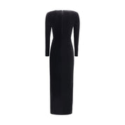 Black Polyester Cocktail Dress