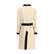 Cream Fleece Wool Coat