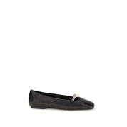 Black Calf Leather Bos Taurus Ballet Flats