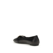 Black Calf Leather Bos Taurus Ballet Flats