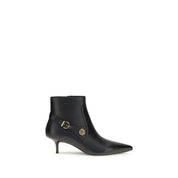 Black Calf Leather Bos Taurus Ankle Boots