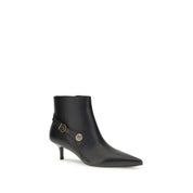 Black Calf Leather Bos Taurus Ankle Boots