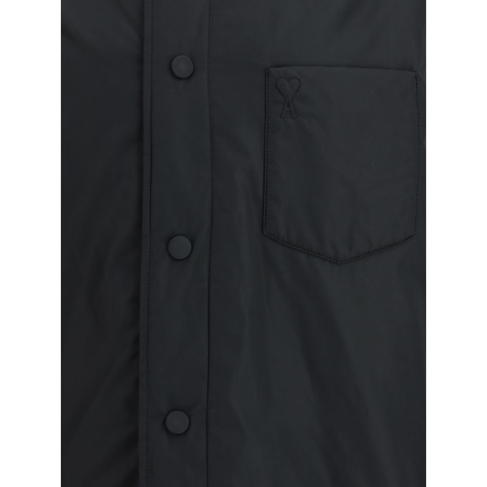 Black Polyester Coat