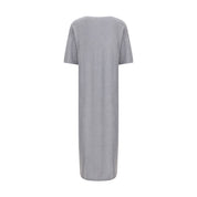 Gray Wool Casual Dress