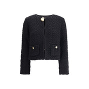 Black Fleece Wool Coat