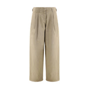 Bicolor Cotton Casual Pants