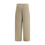 Bicolor Cotton Casual Pants