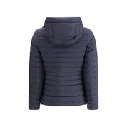 Blue Nylon Full-Length Jacket