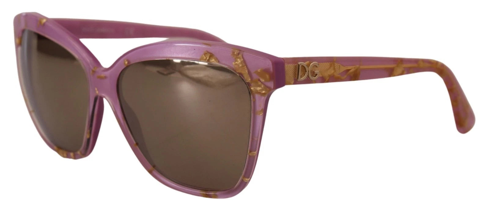 DG4251 Rosa guld, helram, rektangulära solglasögon