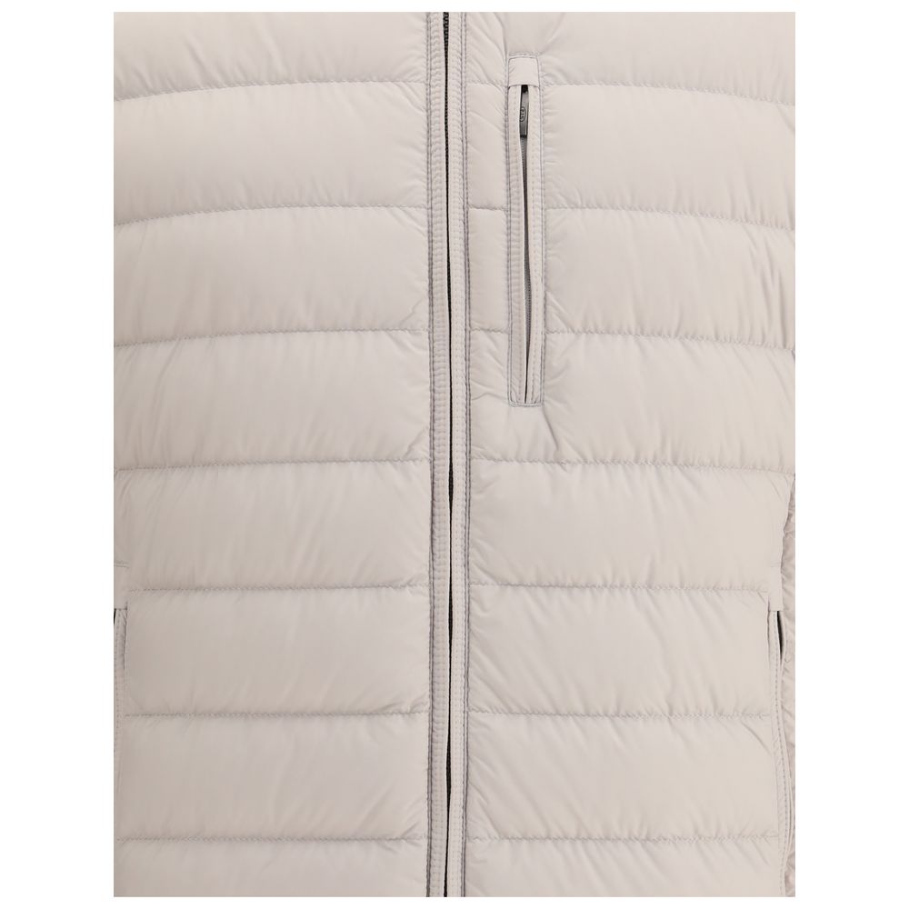 Beige Polyamidjacka i helängd
