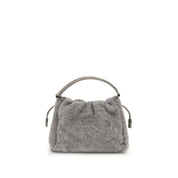 Gray Fur Shoulder Bag
