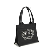 Black Cotton Shoulder Bag